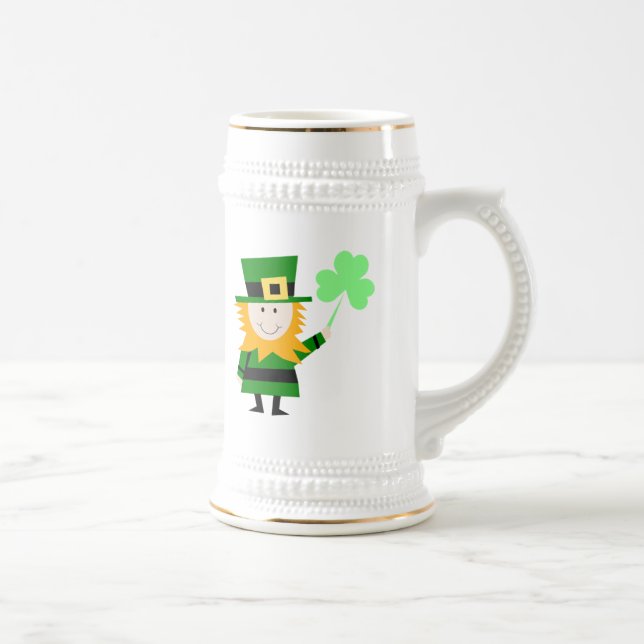 Feliz Pequena Caneca de cerveja de Leprechaun Beer (Direita)