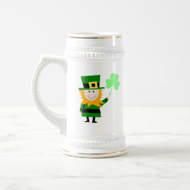 Feliz Pequena Caneca de cerveja de Leprechaun Beer