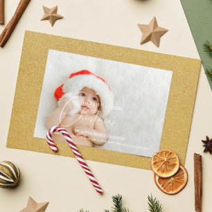 Feliz pequeno anúncio de natalidade de natal