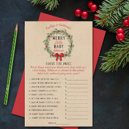 Feliz Pequeno Chá de fraldas De Natal Adivinha O P