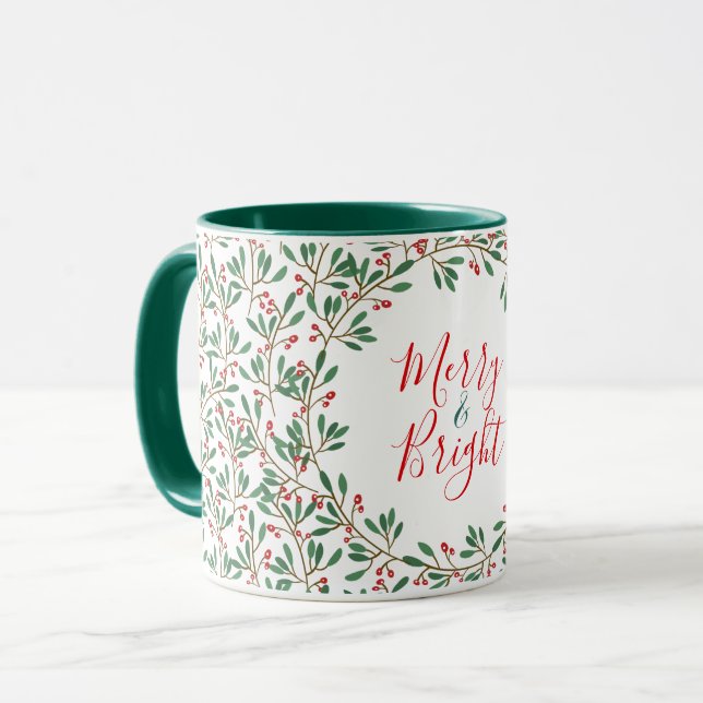 Feliz personalizada e presente de Natal de caneca  (Frente Esquerda)