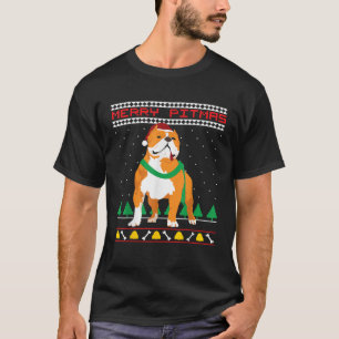 Feliz Pitmas Pitbull Papai Noel Cachorro Suéter de