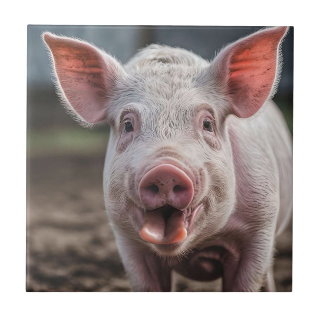 Feliz Porco de Língua Branca, (Frente)