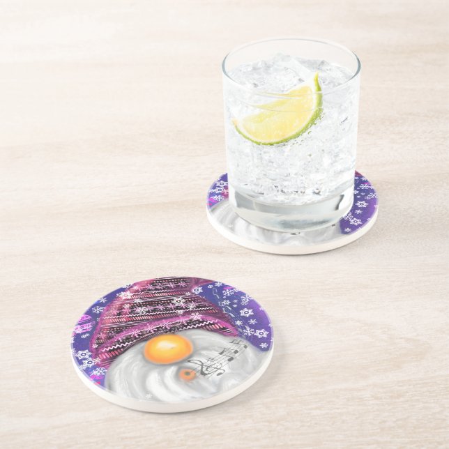 Feliz Porta copos de Natal Gnomo (Lateral)