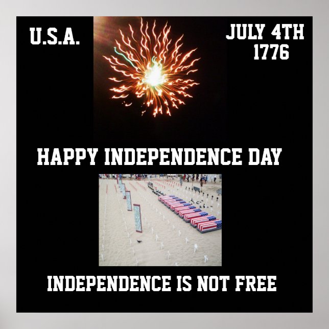 FELIZ poster DE DIA DE INDEPENDÊNCIA (Frente)