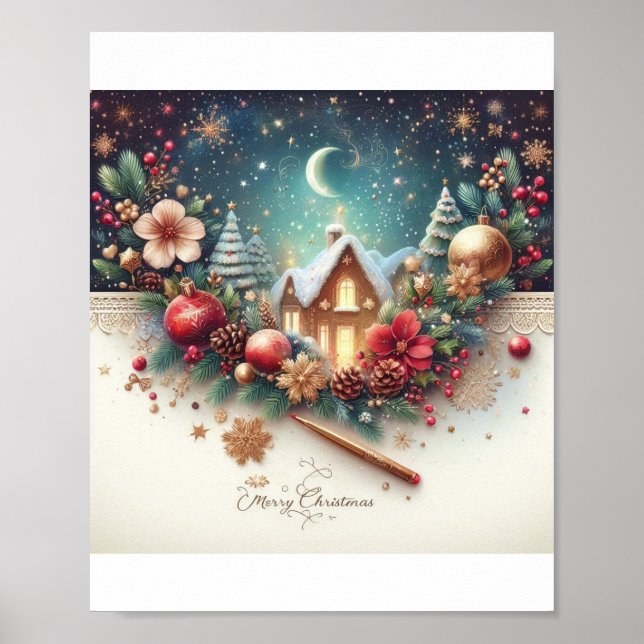 Feliz Poster de Natal (Frente)