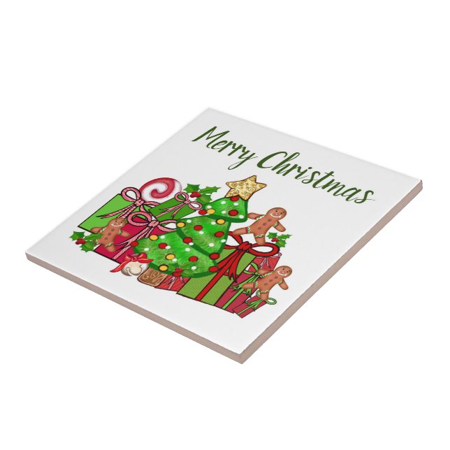 Feliz Presente De Natal Em Torno Da Árvore (Lateral)