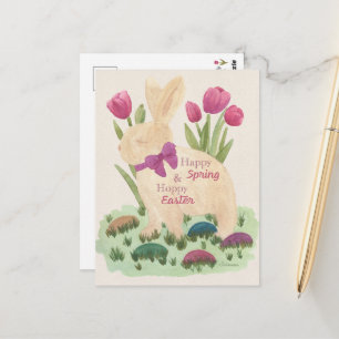 Feliz Primavera & Alegre Páscoa Cartão Postal