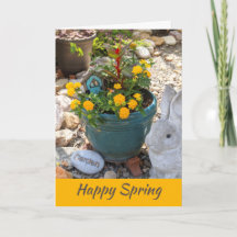 Feliz Primavera, Cartão de Foto de Jardim de Casa