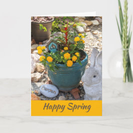 Feliz Primavera, Cartão de Foto de Jardim de Casa