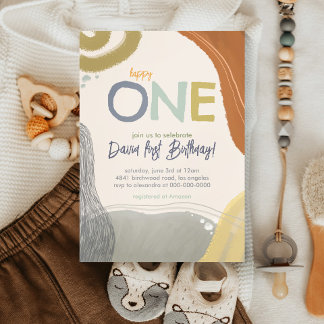 Feliz Primeiro Convite para Aniversário