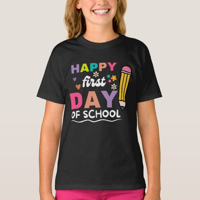 Feliz Primeiro Dia de Camisa Escolar, Professora E (Frente)