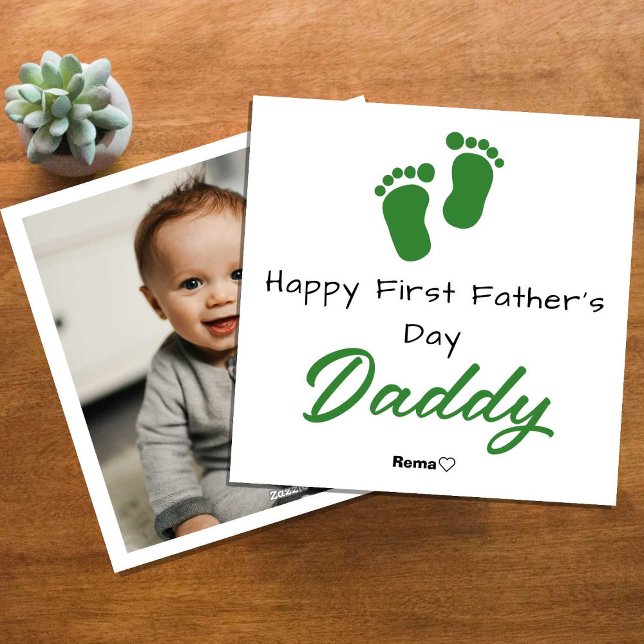 Feliz primeiro Dia de os pais - Cartão com fotos p (Criador carregado)