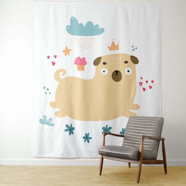 Feliz Puggy Tapeçaria (In Situ)