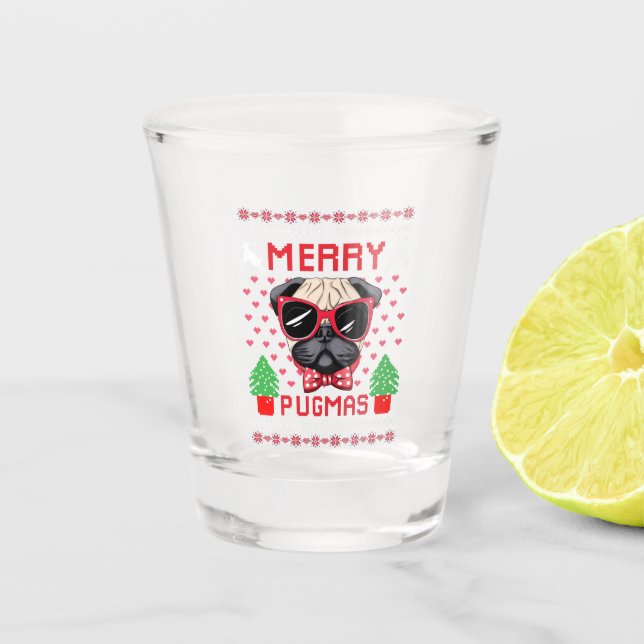 Feliz Pugmas! Copo de Shot (Frente)