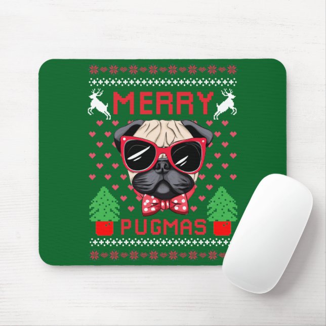 Feliz Pugmas! Mouse Pad (Com mouse)