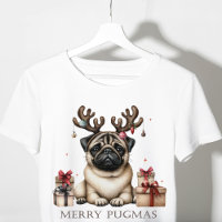 Feliz Pugmas Natal Pet Pug Cachorro Festivo