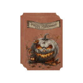 Feliz Pumpkin Branco da Fiery Fiery Halloween