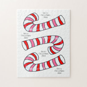 Feliz Quebra-cabeça de Natal Candy Cane