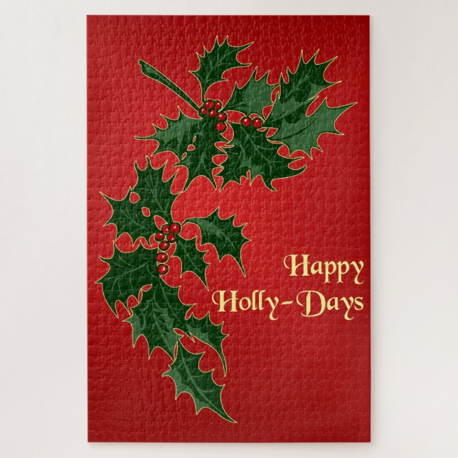 Feliz Quebra-cabeça de Natal Holly-Days (Vertical)