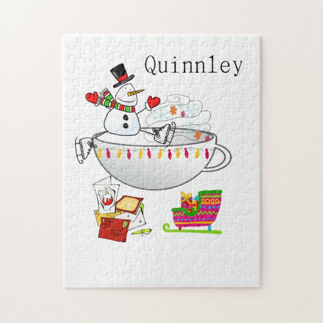 Feliz Quebra-cabeça de Natal Snowman (Vertical)