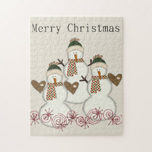 Feliz Quebra-cabeça de Natal Snowman