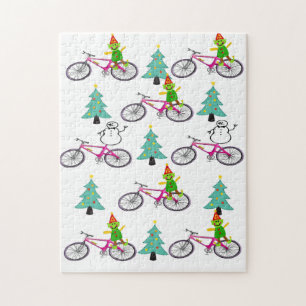 Feliz Quebra-cabeça de Natal Snowman Elf