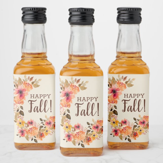 Feliz Queda de Autumn Floral Swag Mini (Garrafas)