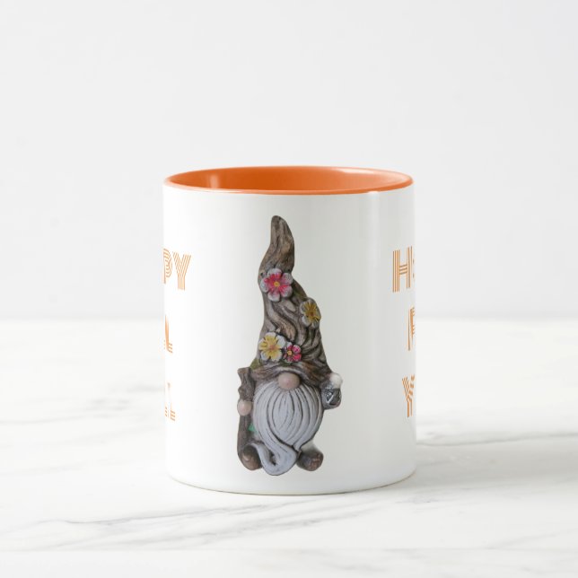 Feliz Queda, vocês gnomos, caneca de café (Centro)