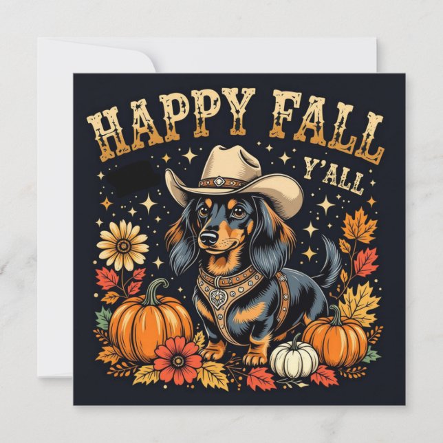 Feliz Queda Y'All Dachshund (Frente)