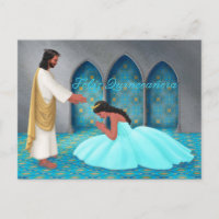 "Feliz Quinceañera." Cartão postal