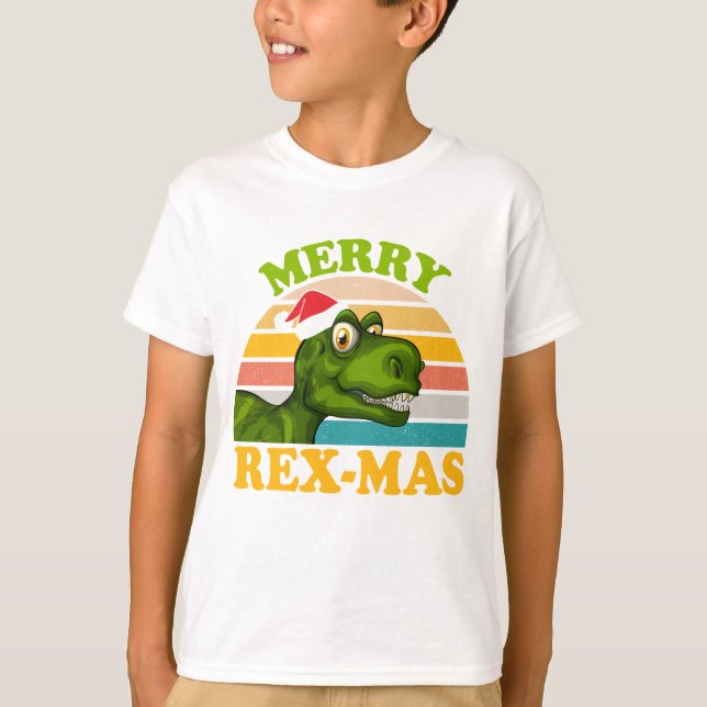 Feliz Rex-mas Natal Dinossauro Cute Dino (Frente)