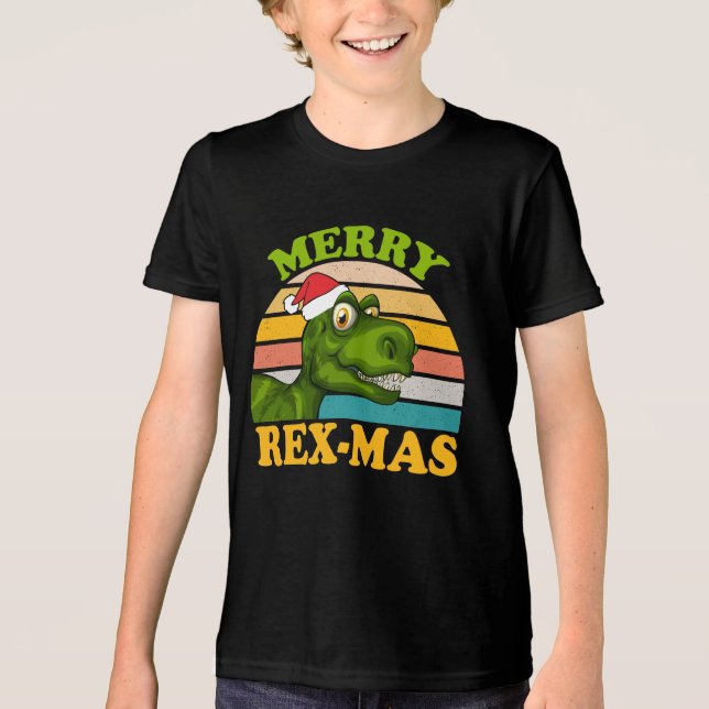 Feliz Rex-mas Natal Dinossauro Cute Dino (Frente)