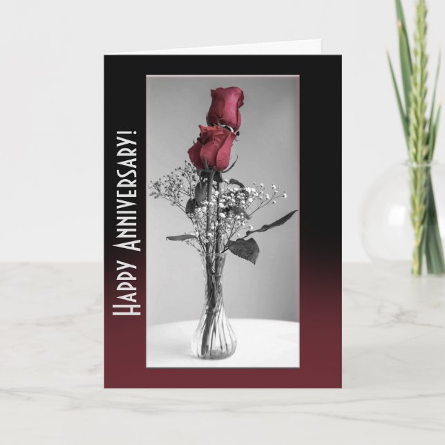 Feliz Rosa vermelha de Modelo monocromático para d (Frente)