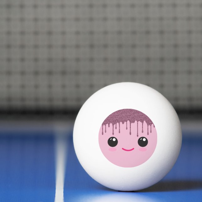Feliz Rosto Kawaii Cabelo Falso Brilhante Bola de  (Líquido)