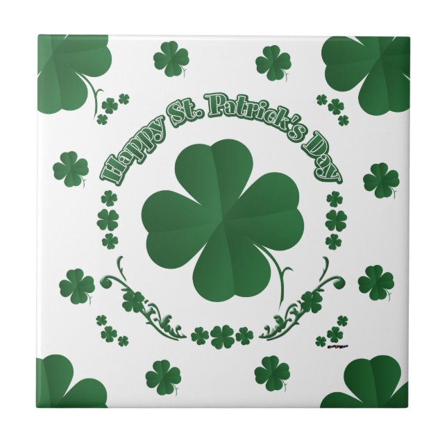 Feliz Rua de Patrick Shamrocks (Frente)