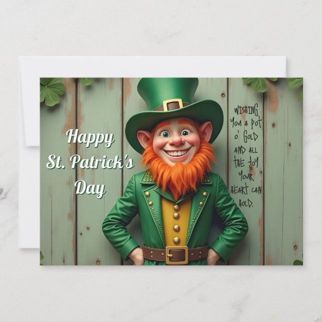Feliz Rua do Dia do Patrick Leprechaun (Frente)