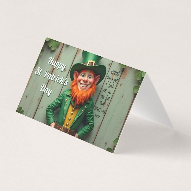 Feliz Rua do Dia do Patrick Leprechaun (Frente)