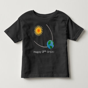 Feliz segundo - Camisa De Aniversário Do Espaço 
