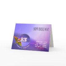 Feliz Semana das Enfermeiras. Cartão de Caduceus M