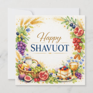 Feliz Shavuot Ornamento Decorativo das Sete Espéci