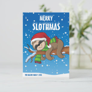 Feliz Slothmas, Cartão de Natal de Preguiça,