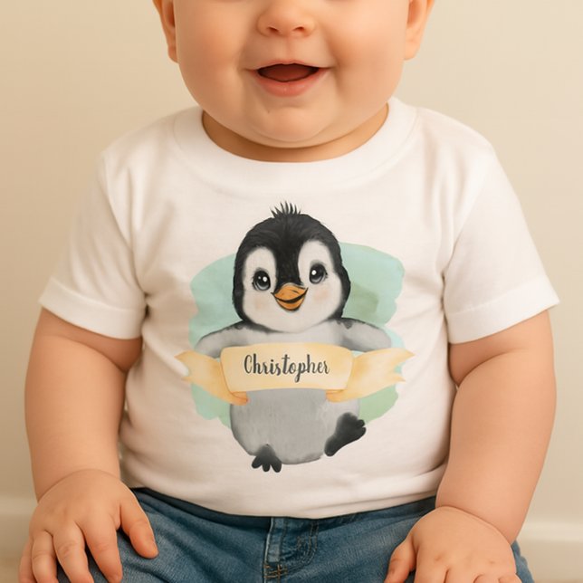Feliz Smiley Penguin Baby Top (Criador carregado)