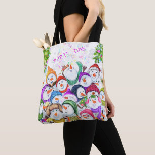 Feliz Snowmans Festa de Natal Tote Bag Gift