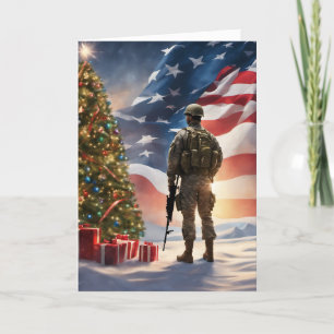 Feliz Soldado de Natal - Cartão de Saudação Dobrad