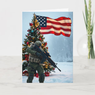 Feliz Soldado de Natal - Cartão de Saudação Dobrad
