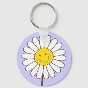 Feliz sorriso de Chaveiro de margarida certeira