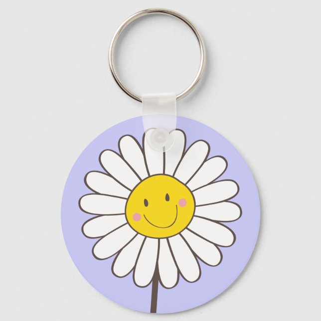 Feliz sorriso de Chaveiro de margarida certeira (Frente)