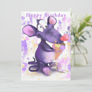 Feliz Sorvete de Rato Roxo - Feliz Aniversário 