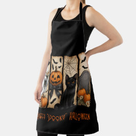 Feliz "Spooky" Halloween Ghost Black Cat
